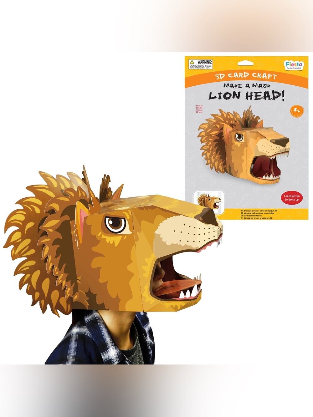 3D Craft Kit - Make a Lion Head Mask - NEW